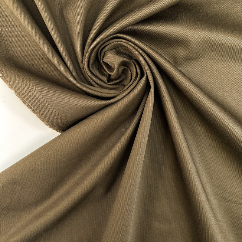 Cotton Twill With Elastane Green