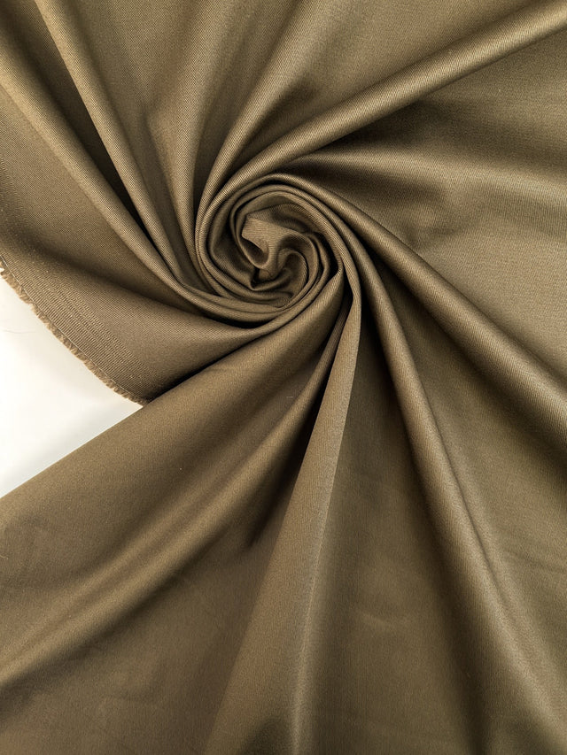 Cotton Twill With Elastane Green