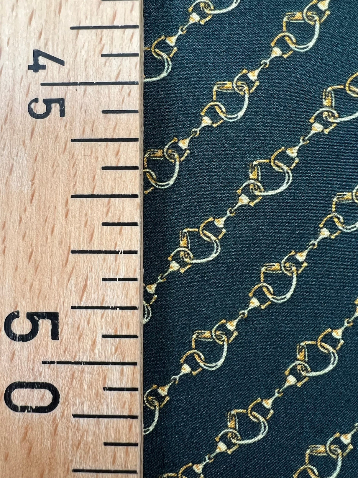 Printed Polyester Crepe Green Beige