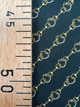 Printed Polyester Crepe Green Beige
