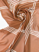Polyester Chiffon Printed White Beige