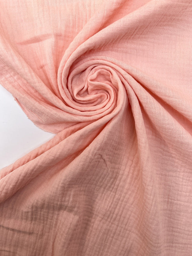 Cotton Bonded Muslin Fabric Pink