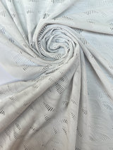 Polyamide Elastane Knitted Abstract White