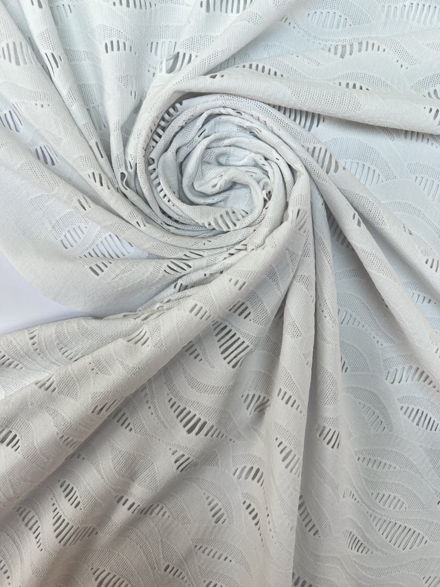 Polyamide Elastane Knitted Abstract White