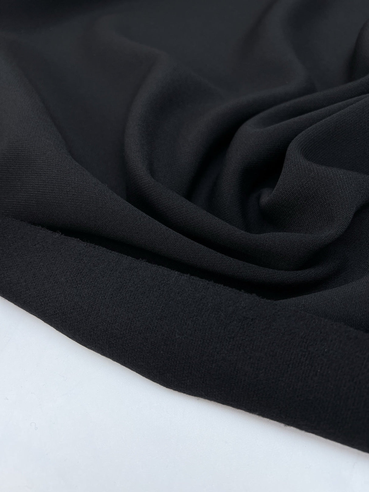 Black Wool Twill Fabric