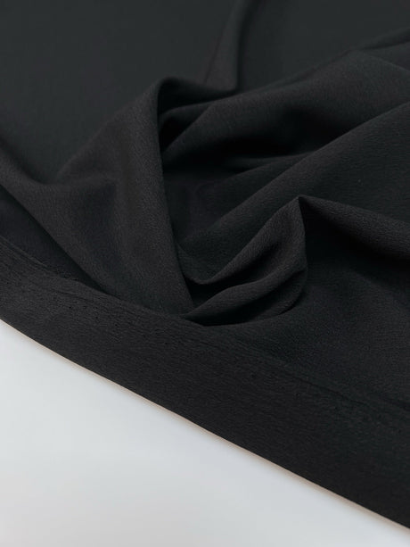 Black Crepe Blend Fabric