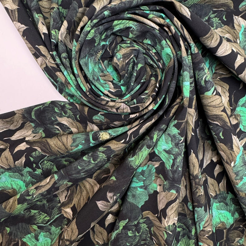 Polyamide Elastane Knitted Floral Fabric