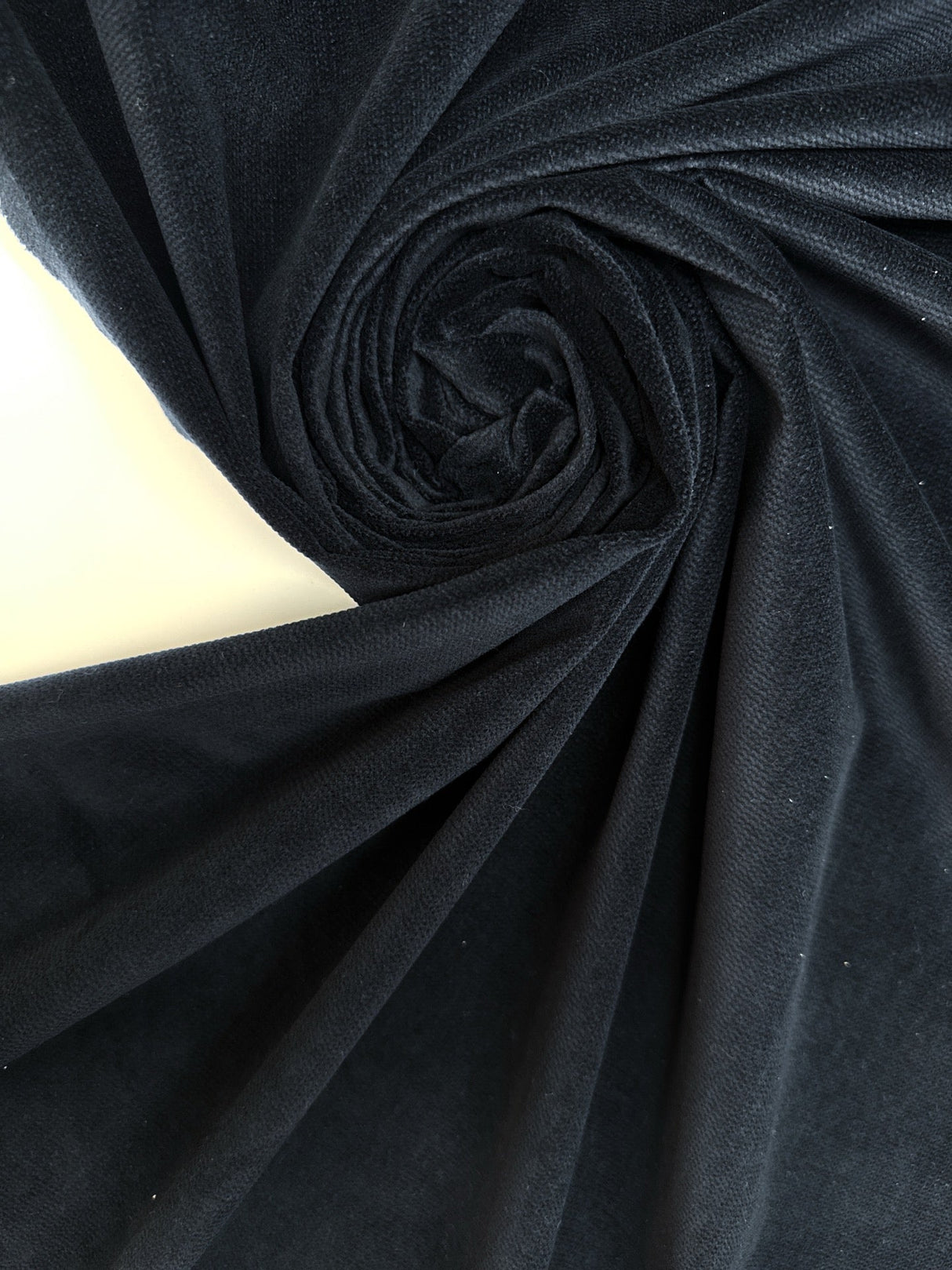 Blue Cotton Viscose Velour
