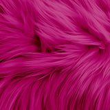 Faux Fur Fabric Squares Fuchsia
