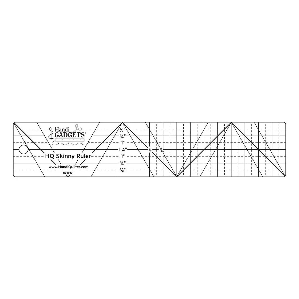 Quilting Ruler 2in x 10in Clear Plastic