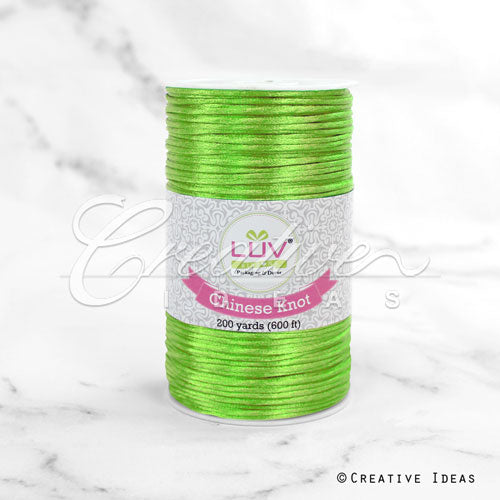 2Mm Rat-Tail (Chinese Knot) - 200 Yards (Apple Green)