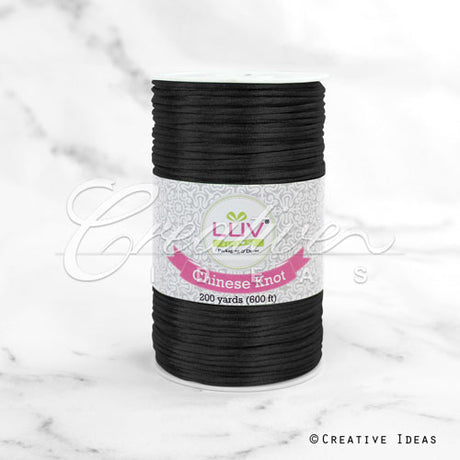 2Mm Rat-Tail (Chinese Knot) - 200 Yards (Black)
