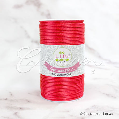 2Mm Rat-Tail (Chinese Knot) - 200 Yards (Coral)