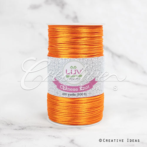2Mm Rat-Tail (Chinese Knot) - 200 Yards (Orange)