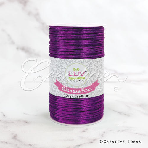 2Mm Rat-Tail (Chinese Knot) - 200 Yards (Plum)