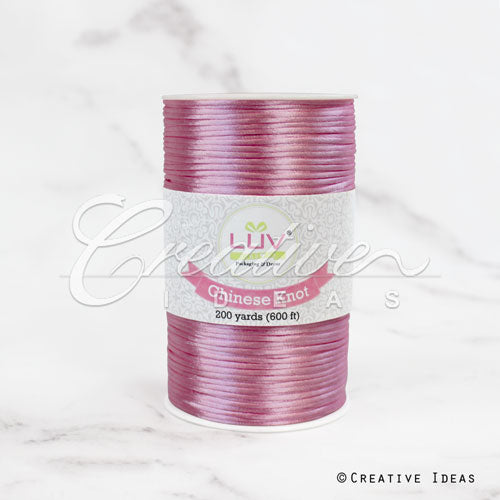 2Mm Rat-Tail (Chinese Knot) - 200 Yards (Rosy Mauve)
