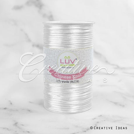 2Mm Rat-Tail (Chinese Knot) - 200 Yards (White)