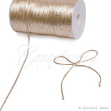 2Mm Rat-Tail (With Metallic Trim) - 200 Yards (Ivory/Gold)