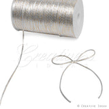2Mm Rat-Tail (With Metallic Trim) - 200 Yards (White/Gold)