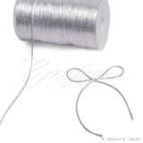 2Mm Rat-Tail (With Metallic Trim) - 200 Yards (White/Silver)