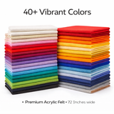 Acrylic Felt Fabric Neon Orange 72" Wide 1.6mm