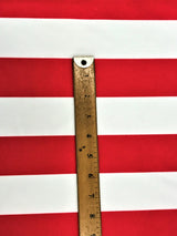 2 Inch Red/White Stripe Satin Fabric - Red/White Horizontal Stripes, 59/60" Width (1 Yard)