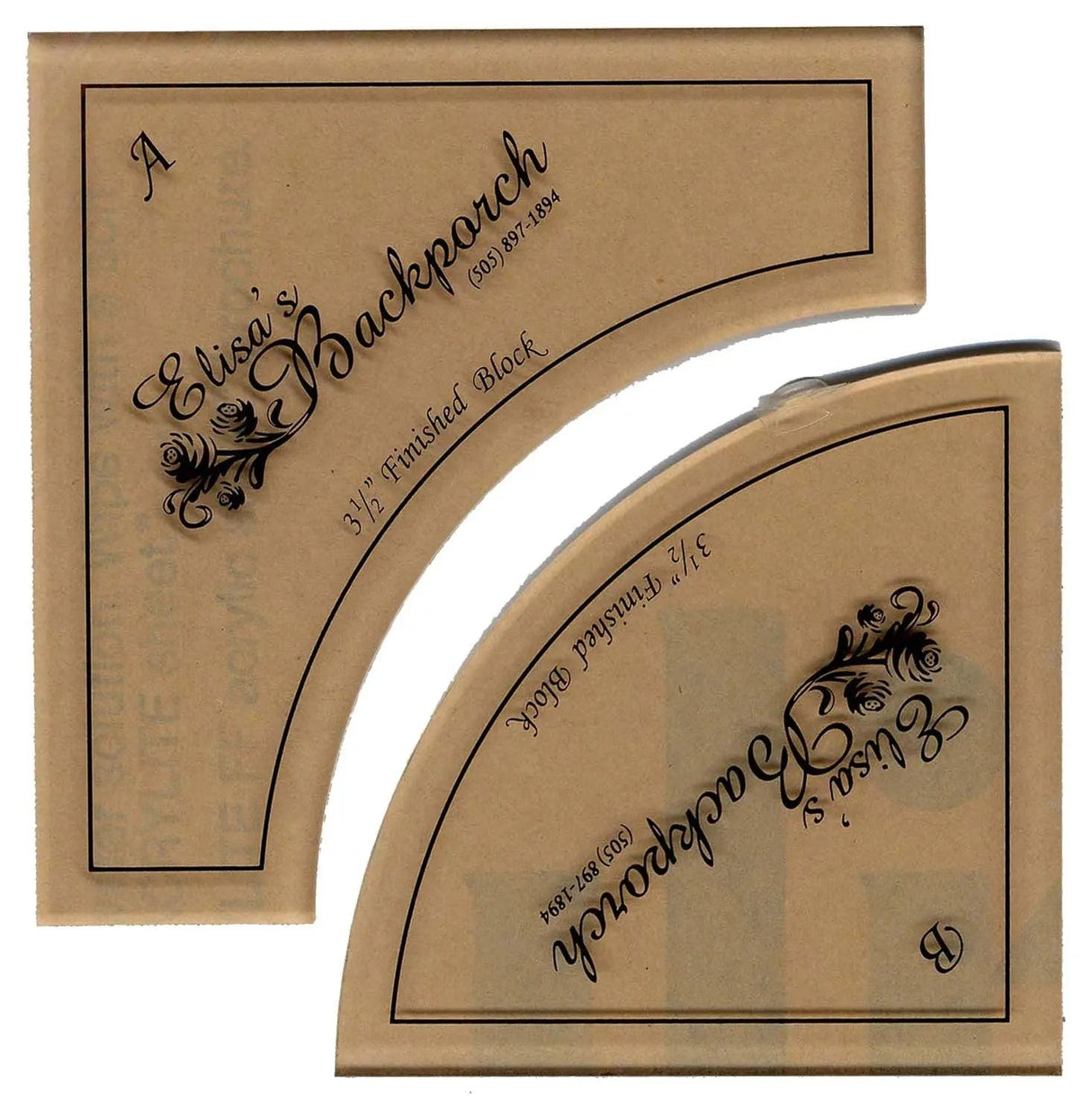 Acrylic Quilting Template 3 1/2in Small Paths