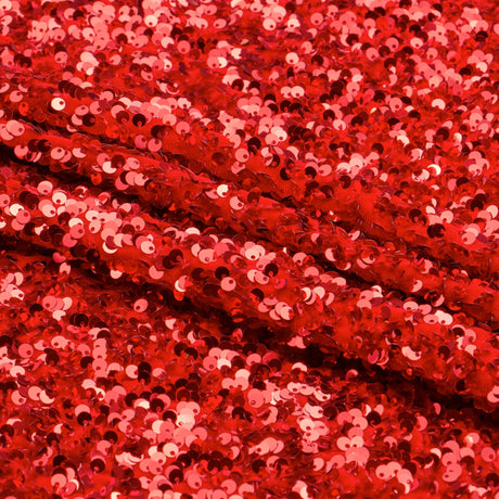 Duchess Stretch Velvet Sequin Polyester Spandex Fabric - Embroidered 3-D Sequins, 46/47" Width (1 Yard)