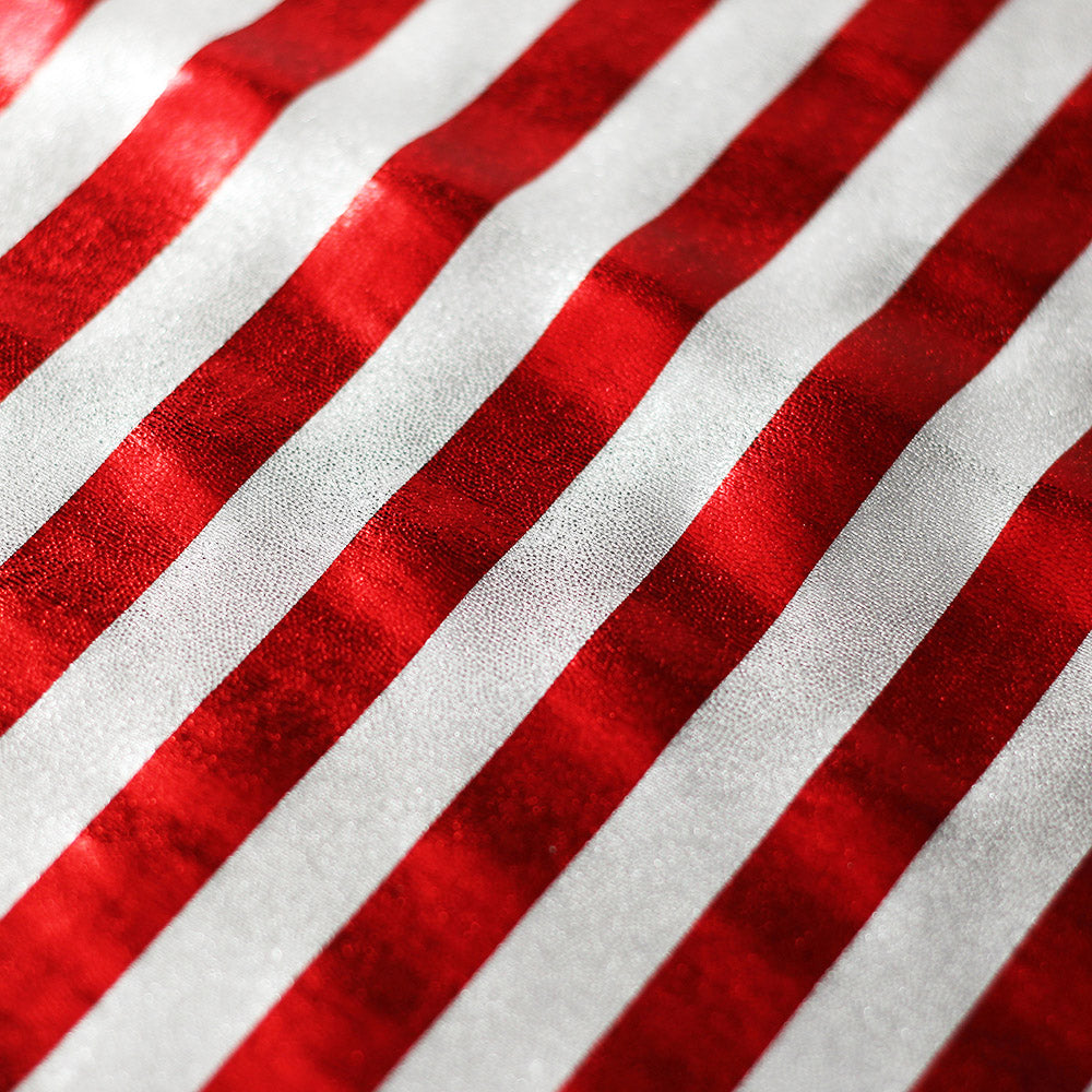 Matrix Stars And Stripes Nylon Spandex Fabric - Red Blue Silver Stars And Stripes Hologram, 58-60" Width (1 Yard)