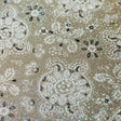 Bandana Poly Spandex Fabric - Beige/Red Paisley, 58/60" Width (1 Yard)