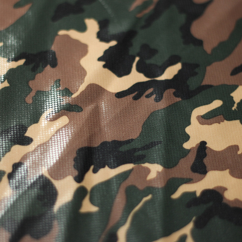 Camo Classic Poly Spandex Fabric - Green/Brown Camouflage Print, Four-Way Stretch, 58/60" Width, 240 GSM (1 Yard)