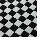 Checkers Poly Spandex Fabric - Red And White Checkered, 1" x 1" Checks, 58/60" Width (1 Yard)