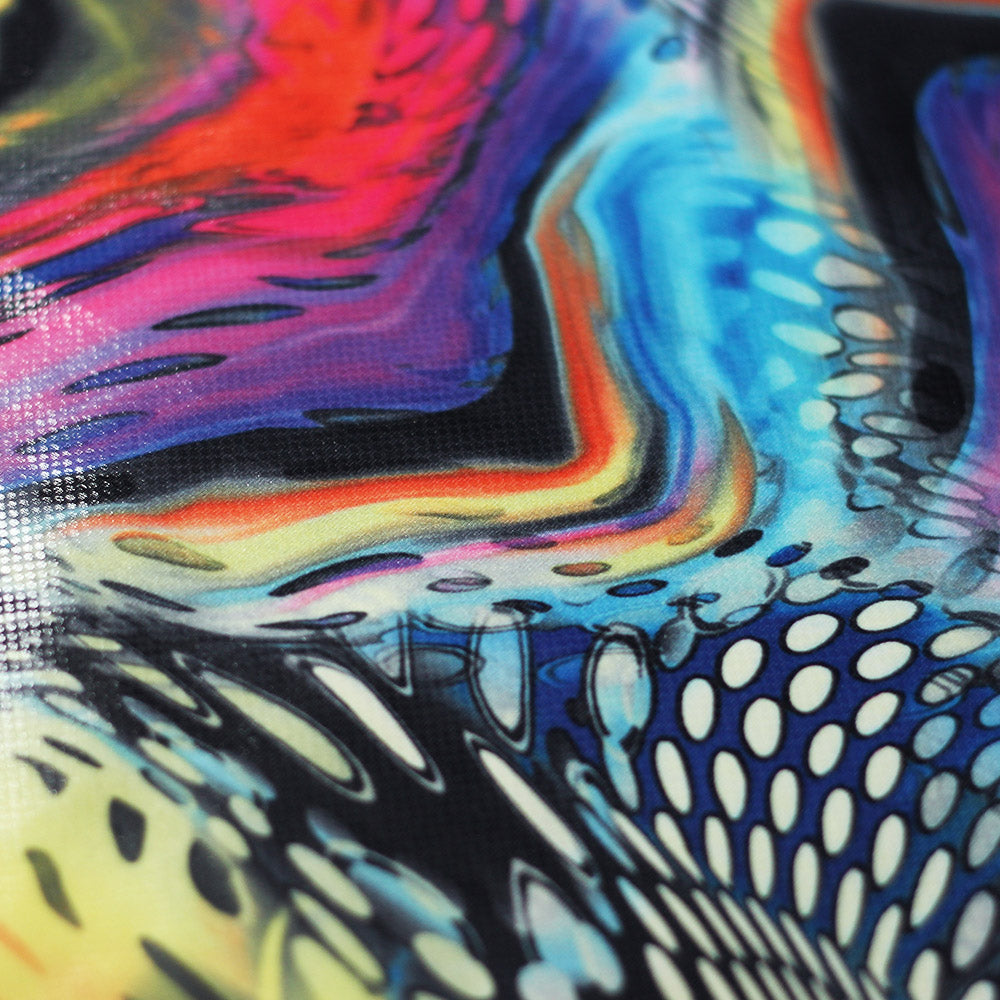 Aquarius Polyester Spandex Fabric - Multicolor Abstract Print, 58/60" Width, 240 GSM, 4-Way Stretch (1 Yard)