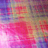 Diagonal Plaid Poly Spandex Fabric - Rainbow Plaid, 58/60" Width (1 Yard)