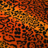 Cheetah Stripe Poly Spandex Fabric - Multicolor Cheetah Leopard Print, 58/60" Width (1 Yard)
