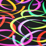 Wild Confetti Nylon Spandex Fabric - Multicolor Rainbow Crescent Print, 58-60" Width (1 Yard)