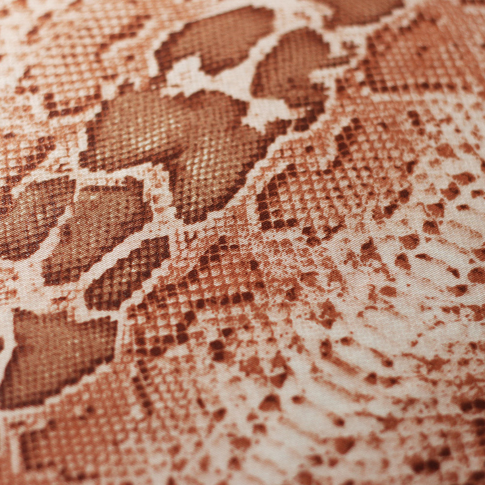 Snake Skin Nylon Spandex Fabric - Pink/Orange/Turquoise/Tan Snake Print, 58/60" Width, 320 GSM (1 Yard)