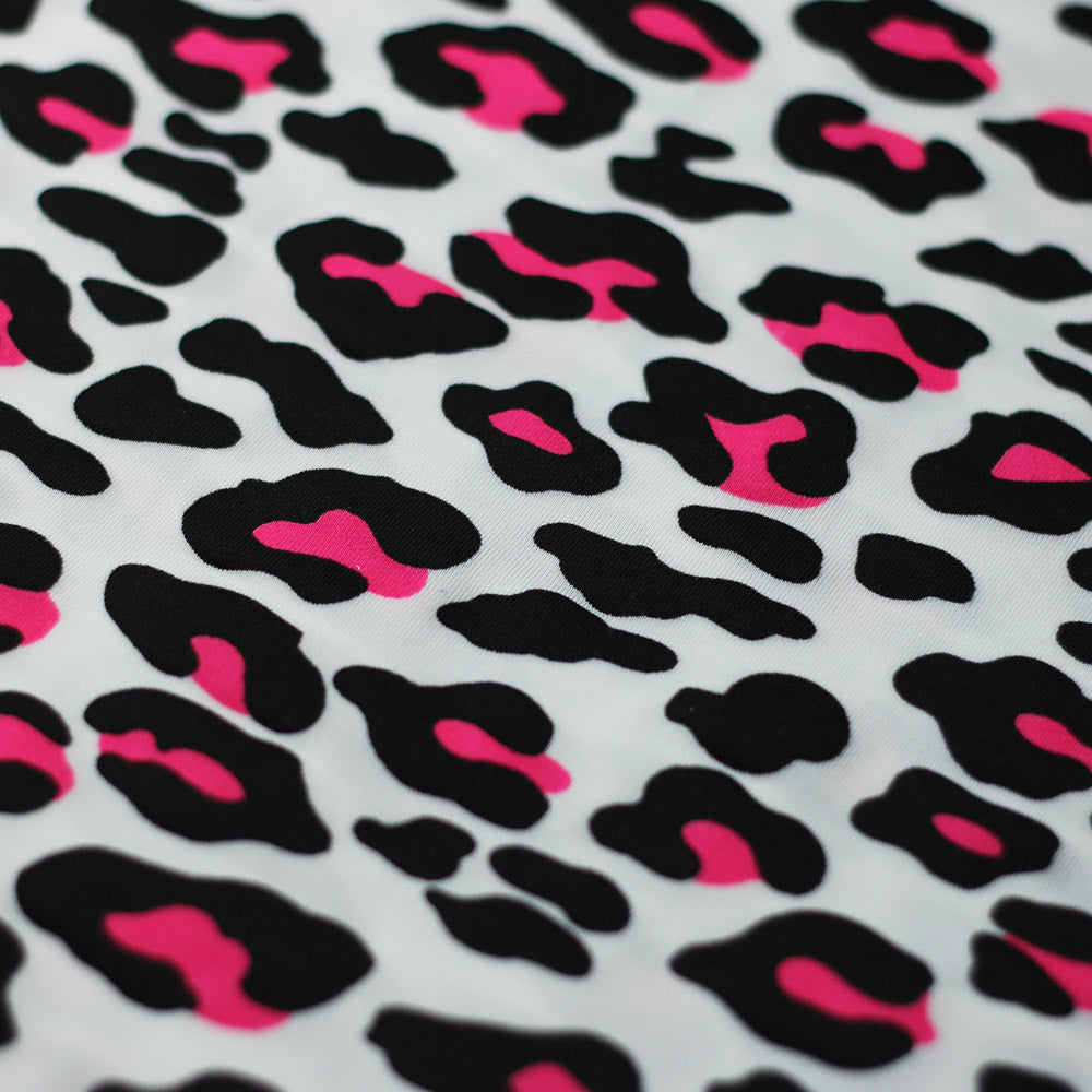 Bedrock Polyester Spandex Fabric - Multi Leopard Print, 58/60" Width (1 Yard)
