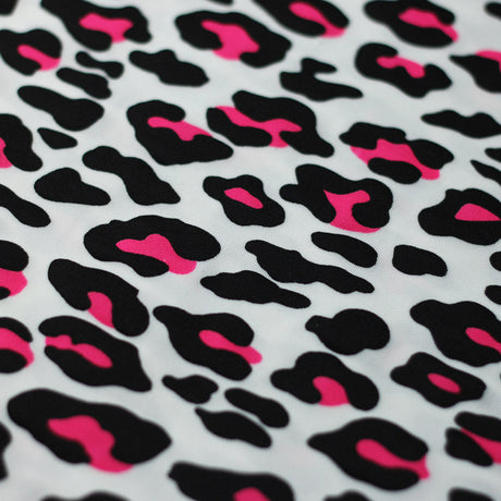 Bedrock Polyester Spandex Fabric - Multi Leopard Print, 58/60" Width (1 Yard)