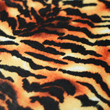 Tiger Polyester Spandex Fabric - Black/Brown Tiger Print, 240 GSM, 58/60" Width (1 Yard)