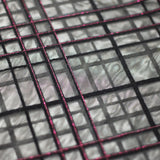 Plaid Foil Mesh Polyester Spandex Fabric - Fuchsia/Black, Silver/Black, Gold/Black, Plaid Hologram, 58/60" Width (1 Yard)