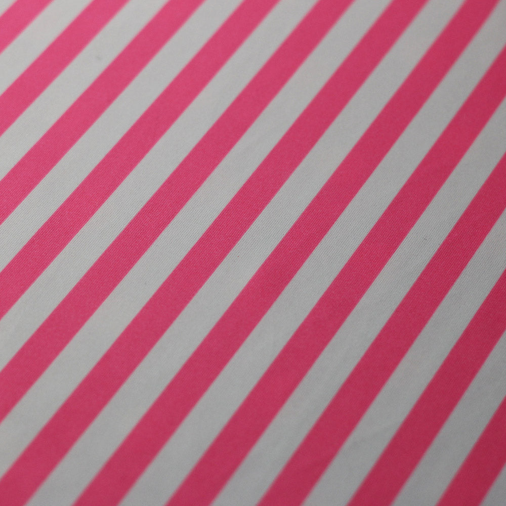 Candy Dots And Stripes Polyester Spandex Fabric - Pastel Pink, Aqua And White, Polka Dots And Stripes, 58/60" Width (1 Yard)