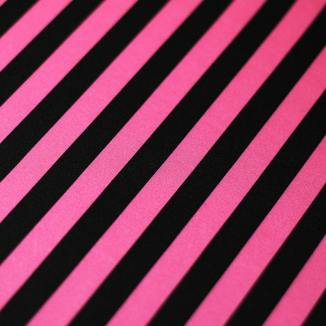 Lucky Stripes Polyester Spandex Fabric - Multi Stripe Print, 58/60" Width (1 Yard)
