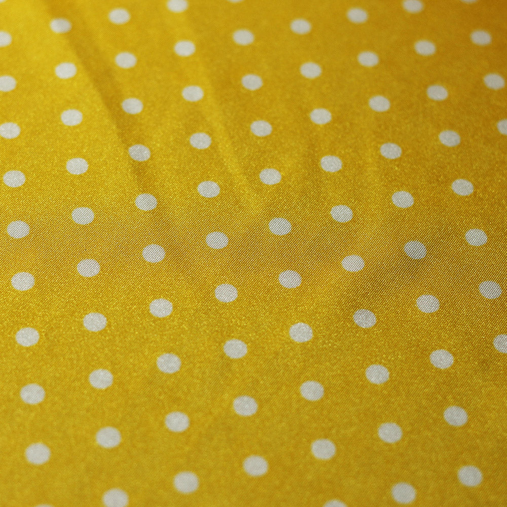 Polka Dots Nylon Spandex Fabric - Multiple Colors Small White Dots, 58/60" Width (1 Yard)