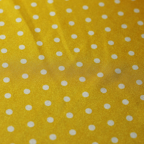 Polka Dots Nylon Spandex Fabric - Multiple Colors Small White Dots, 58/60" Width (1 Yard)