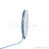 3/16" Double Face Picot Ribbon - 50 Yards (Antique Blue)