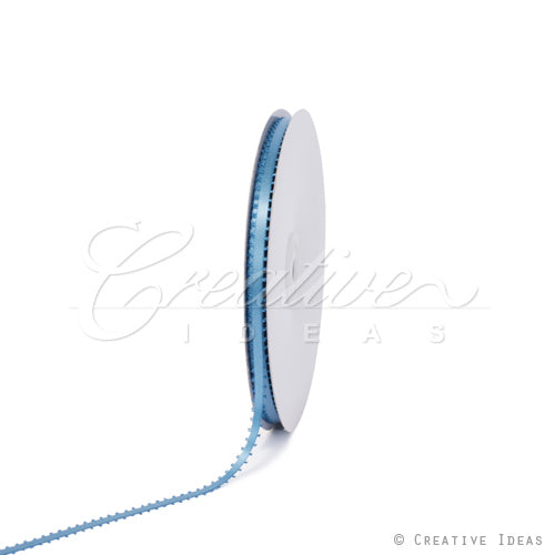 3/16" Double Face Picot Ribbon - 50 Yards (Antique Blue)