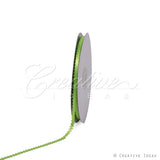3/16" Double Face Picot Ribbon - 50 Yards (Apple Green)