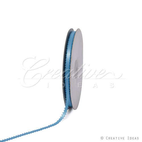 3/16" Double Face Picot Ribbon - 50 Yards (Blue Mist)