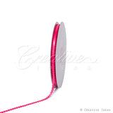 3/16" Double Face Picot Ribbon - 50 Yards (Hot Pink)